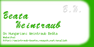 beata weintraub business card