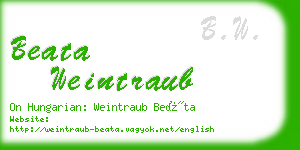 beata weintraub business card